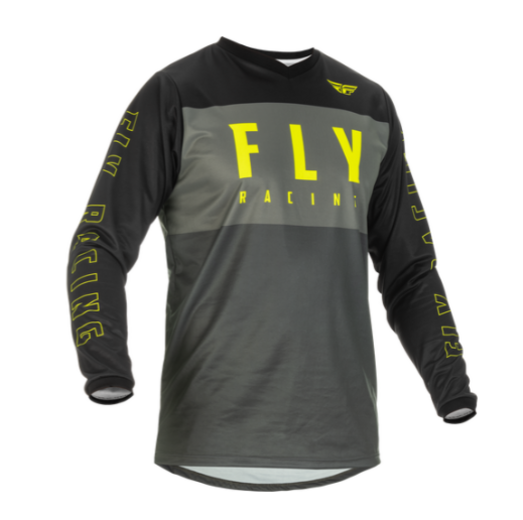 Джерси Fly Racing F-16 (2022) серый/черный/Hi-Vis желтый, XXL pitbikemarket.ru