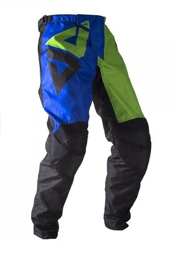 Брюки для мотокросса ATAKI Strike синие/зеленые    XS pitbikemarket.ru