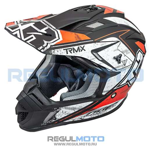 Шлем Kioshi TR кроссовый (H637) (Черный/ белый / красный, L, 111333-2) pitbikemarket.ru