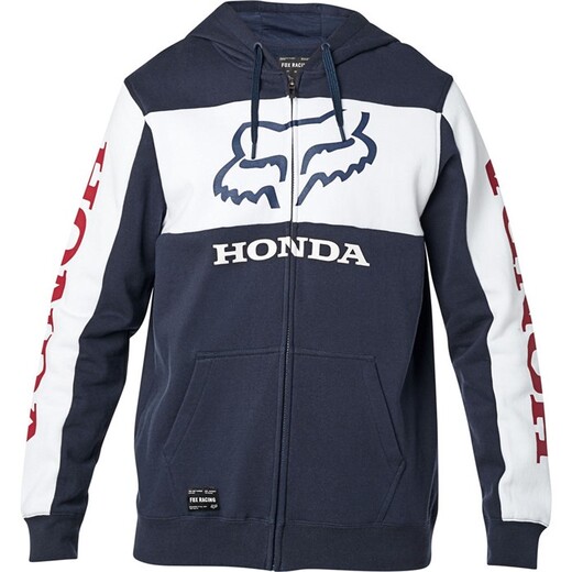 Толстовка Fox Honda Zip Fleece Взрослый, L, синий, 2020 (25955-045-L) pitbikemarket.ru