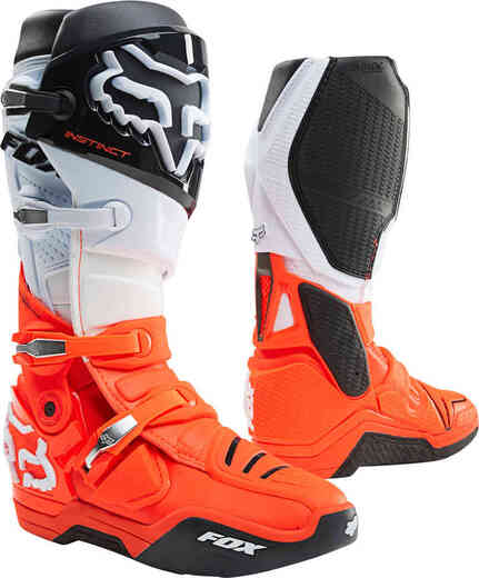 Мотоботы Fox Instinct Boot Black/White/Orange, 12, 2021 (27463-135-12) pitbikemarket.ru