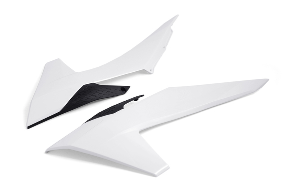 Боковые обтекатели передние (комплект) на эндуро КТМ 24г. (рама К10) белые pitbikemarket.ru