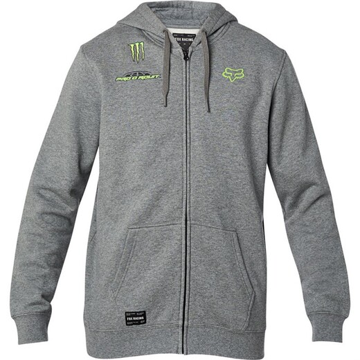 Толстовка Fox Pro Circuit Zip Hoodie Взрослый, XL, серый, 2020 (26442-185-XL) pitbikemarket.ru