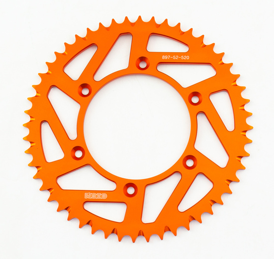 Звезда ведомая KTM (JTR 897) / 52T алюм. OTOM (6*150) оранжевая pitbikemarket.ru