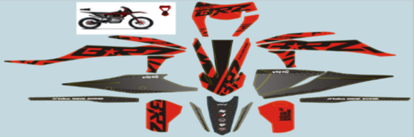 Комплект графики BRZ (k8 рама) красный pitbikemarket.ru