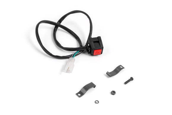 Кнопка стоп двигателя с креплением на руль квадратная (красная) pitbikemarket.ru