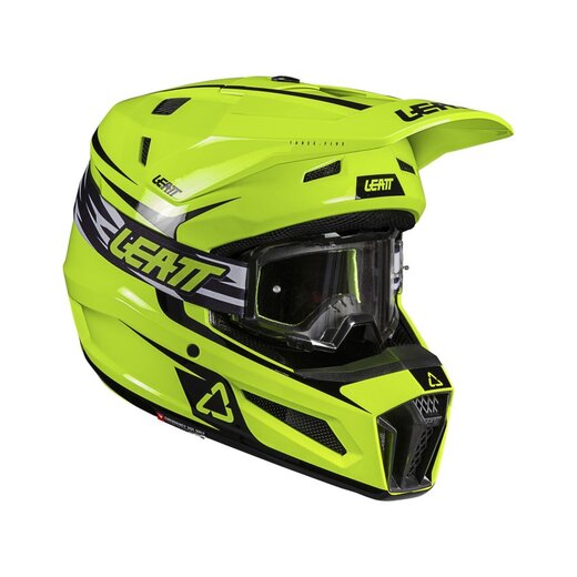 Мотошлем подростковый Leatt Moto 3.5 Helmet Kit (Neon Yellow, L, 2026 (1026001053)) pitbikemarket.ru