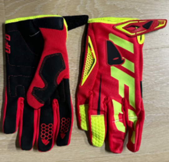 Мотоперчатки UFO Красный/Салатовый Размер S pitbikemarket.ru