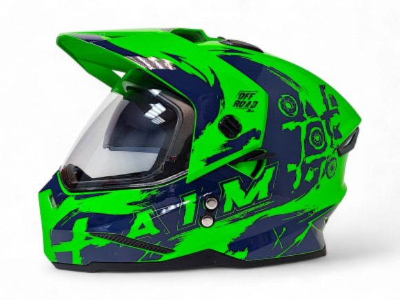 Шлем детский AiM JK802Y Green/Blue, Y/M pitbikemarket.ru