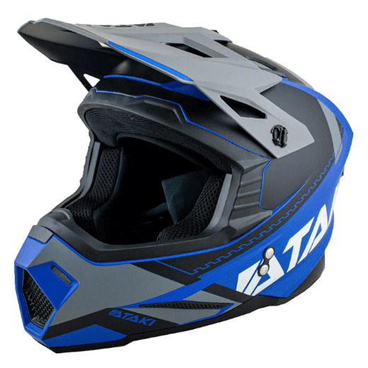 Шлем кроссовый ATAKI JK801 Valor (синий/серый матовый, M) pitbikemarket.ru