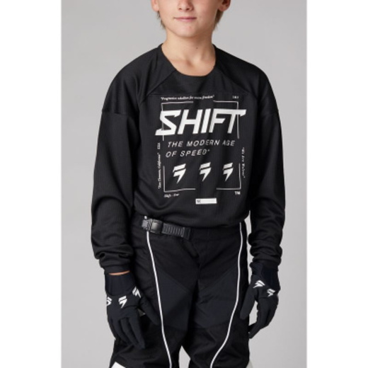 Мотоджерси подростковая Shift White Label Bliss Youth Jersey Black/White, YL, 2021 (26387-018-YL) pitbikemarket.ru