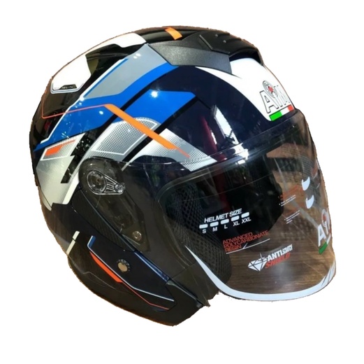 Шлем AiM JK526 Blue/Red/Black, XS pitbikemarket.ru