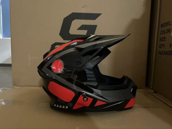 Мотошлем GRID VOLT Black/Red Размер S pitbikemarket.ru