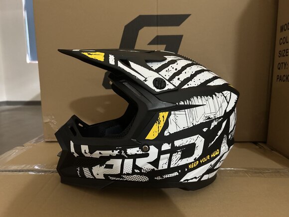 Мотошлем GRID RIVAL Black/Orange Размер L pitbikemarket.ru