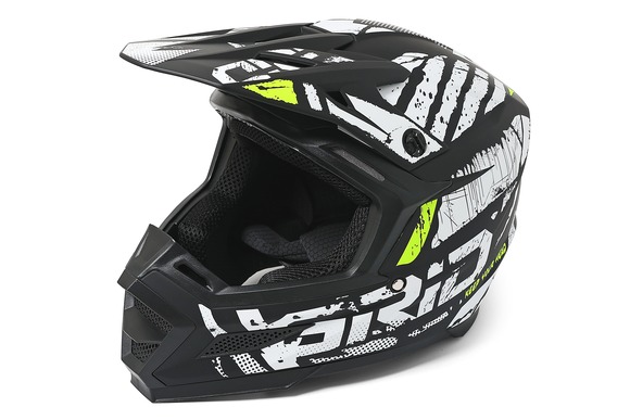Мотошлем GRID RIVAL Black/Yellow Размер M pitbikemarket.ru