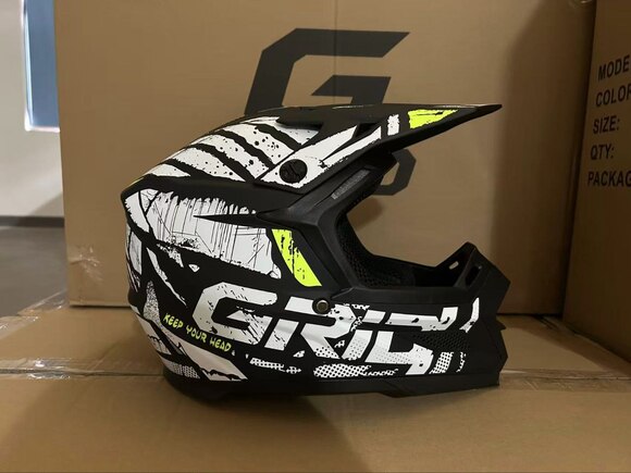 Мотошлем GRID RIVAL Black/Yellow Размер XL pitbikemarket.ru