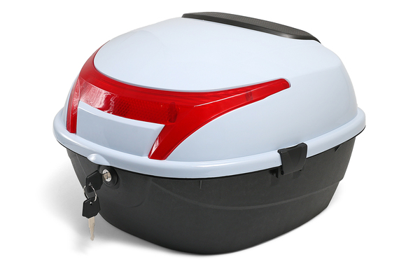 Кофр для мотоцикла скутера и ATV большой TOKISHI белый pitbikemarket.ru