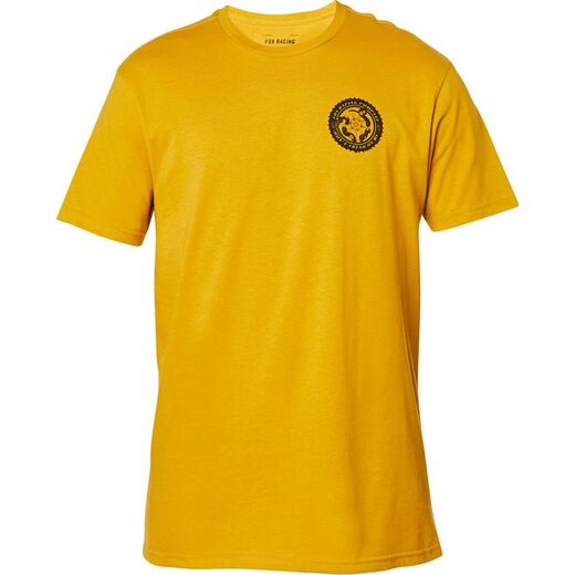 Футболка Fox Tread On SS Premium Tee Взрослый, L, желтый, 2020 (26014-440-L) pitbikemarket.ru