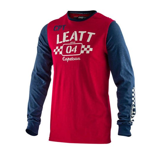 Футболка Leatt Heritage LongSleve Shirt Взрослый, L, красный, 2021 (5021800322) pitbikemarket.ru