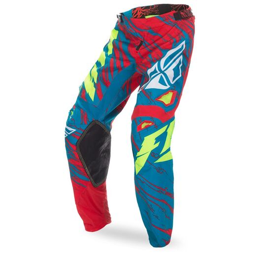 Брюки для мотокросса FLY RACING KINETIC RELAPSE голубые/красные (2017) 36" pitbikemarket.ru