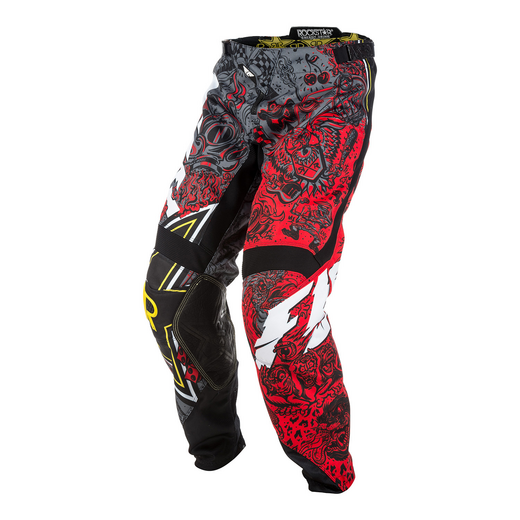 Брюки для мотокросса FLY RACING KINETIC ROCKSTAR красные/серые (2018) 32 pitbikemarket.ru