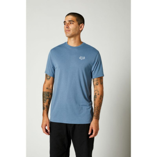Футболка Fox Burnt SS Tech Tee Matt Blue, M, 2021 (26970-034-M) pitbikemarket.ru
