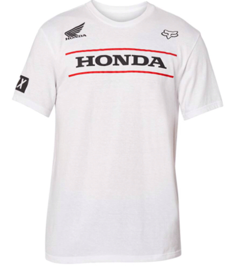 Футболка Fox Honda SS Tee Optic White, S, 2021 (26017-190-S) pitbikemarket.ru