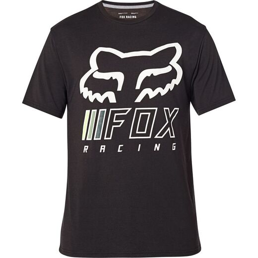 Футболка Fox Overhaul SS Tech Tee Black/Green, S, 2020 (26453-151-S) pitbikemarket.ru