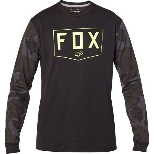 Футболка Fox Shield LS Tech Tee Black Camo, L, 2020 (24120-247-L) pitbikemarket.ru