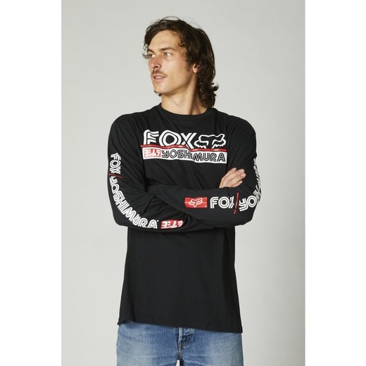 Футболка Fox Yoshimura LS Tee Black, XL, 2021 (26956-001-XL) pitbikemarket.ru