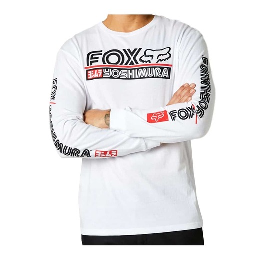 Футболка Fox Yoshimura LS Tee Optic White, M, 2021 (26956-190-M) pitbikemarket.ru