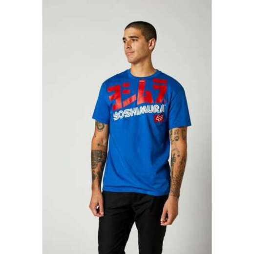 Футболка Fox Yoshimura Oversized SS Tee Royal Blue, XL, 2021 (26955-159-XL) pitbikemarket.ru