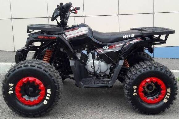 Квадроцикл Motoland VOX125 WILD черный pitbikemarket.ru