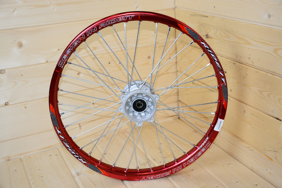 Обод передний 21 (1,60-R21 d=15mm) алюминий/красный KAYO с 2014г. pitbikemarket.ru