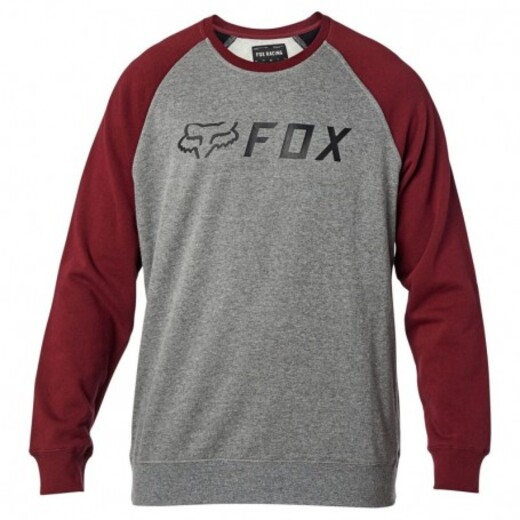 Толстовка Fox Apex Crew Fleece Grey/Red, S, 2020 (26436-037-S) pitbikemarket.ru