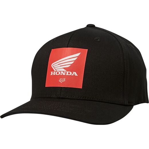 Бейсболка Fox Honda Flexfit Hat Взрослый, L/XL, черный, 2020 (26028-001-L/XL) pitbikemarket.ru