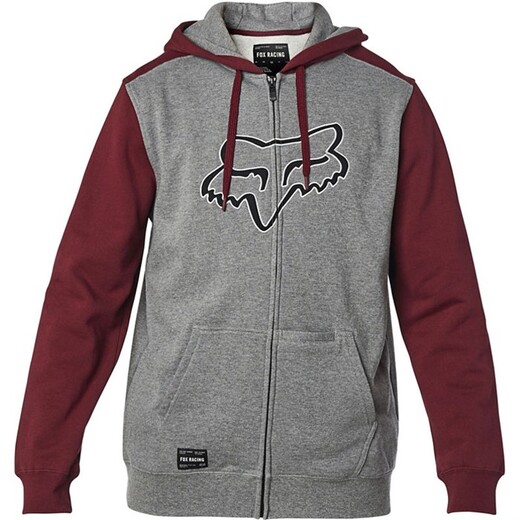 Толстовка Fox Destrakt Zip Fleece Grey/Red M (22044-037-M) pitbikemarket.ru