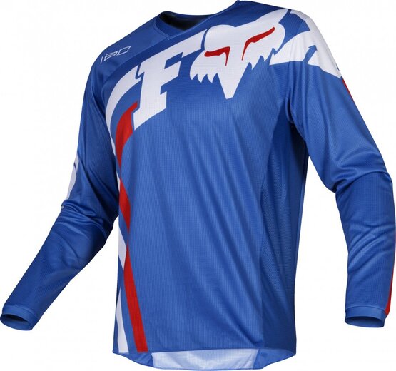 Футболка для мотокросса FOX 180 Cota синяя/белая  M pitbikemarket.ru