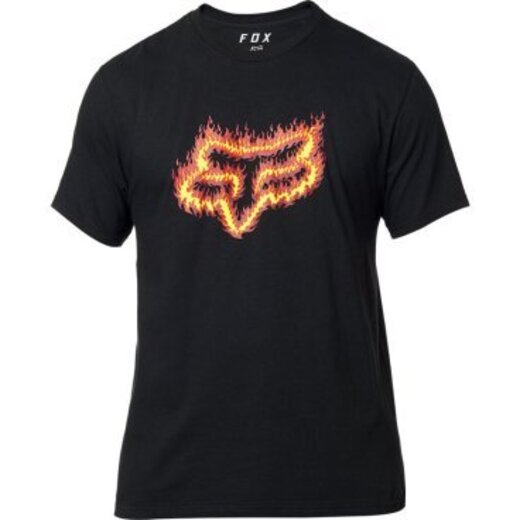 Футболка Fox Flame Head SS Tee Black, L, 2020 (23713-001-L) pitbikemarket.ru