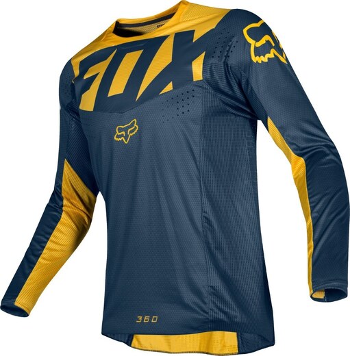 Футболка для мотокросса FOX 360 Kila синяя/жёлтая  M pitbikemarket.ru