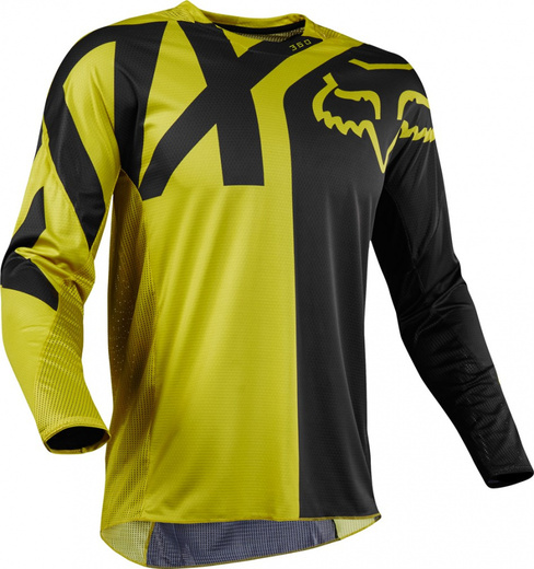Футболка для мотокросса FOX 360 Preme чёрная/жёлтая L pitbikemarket.ru