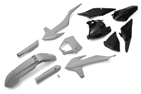 Комплект пластика полный для эндуро мотоцикла тип KTM 2019-2023 (Рама К8) Черно-Серый pitbikemarket.ru