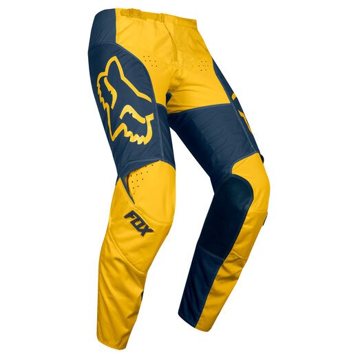 Брюки для мотокросса FOX 180 Przm синие/жёлтые 34 pitbikemarket.ru