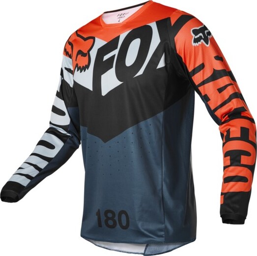 Мотоджерси Fox 180 Trice Jersey (Grey/Orange, M, 2022 (26728-230-M)) pitbikemarket.ru