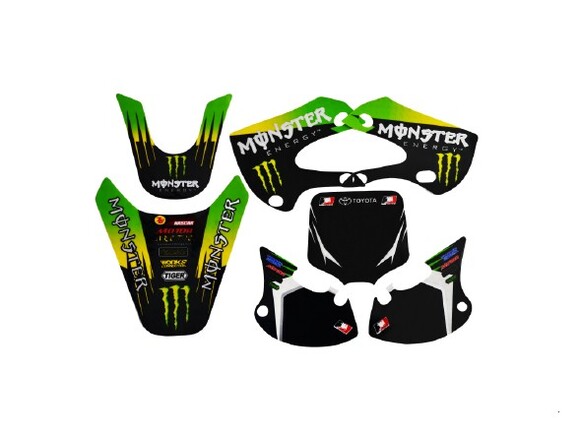 Наклейки на пластик (комплект) KLX/BBR "MONSTER" pitbikemarket.ru