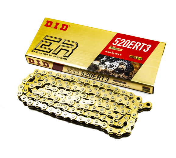 Цепь DID 520ERT3 Gold & Gold гоночная суперпрочная (звено) pitbikemarket.ru