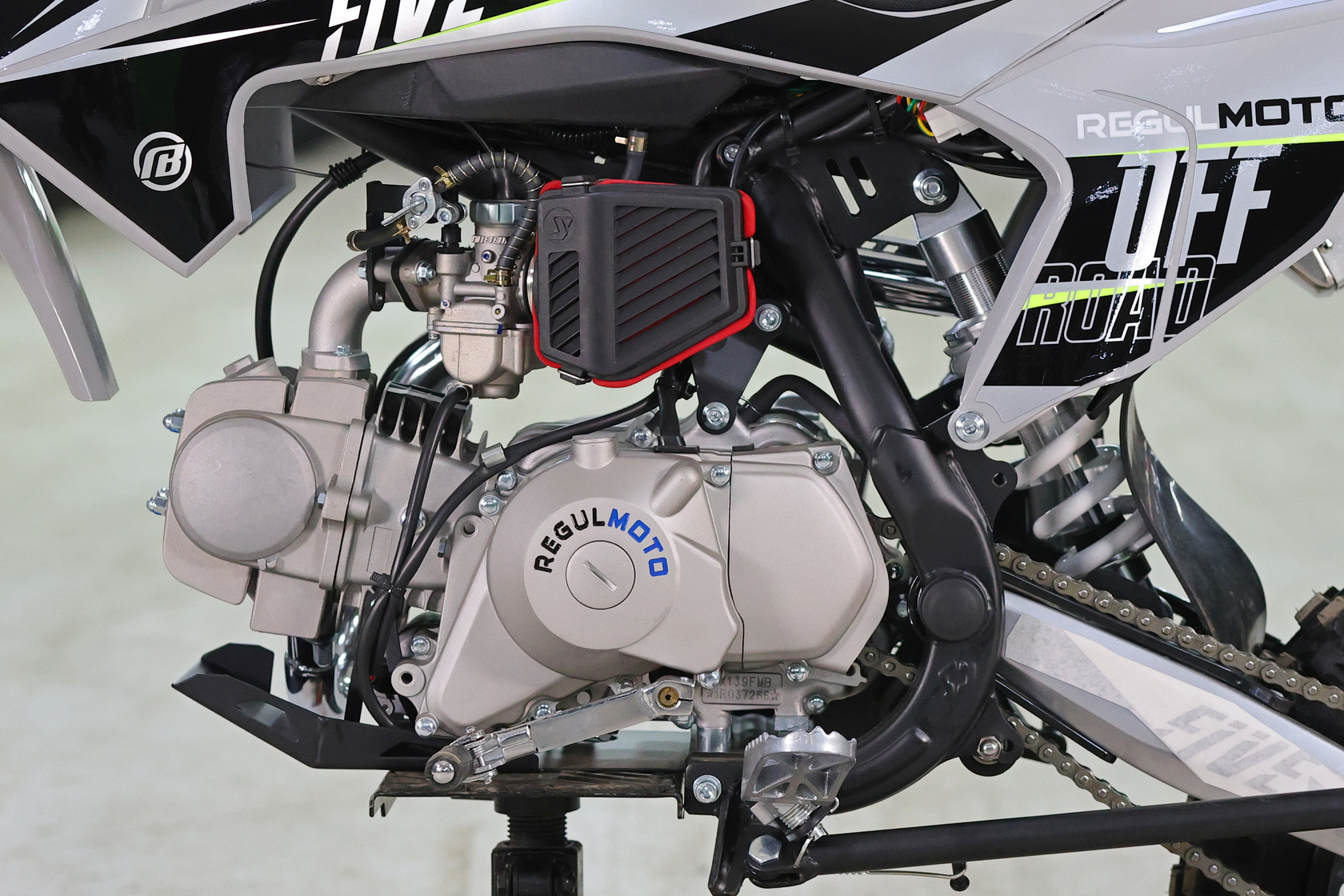 Питбайк Regulmoto FIVE EA (полуавтомат КПП) (Серый/ черный)-7