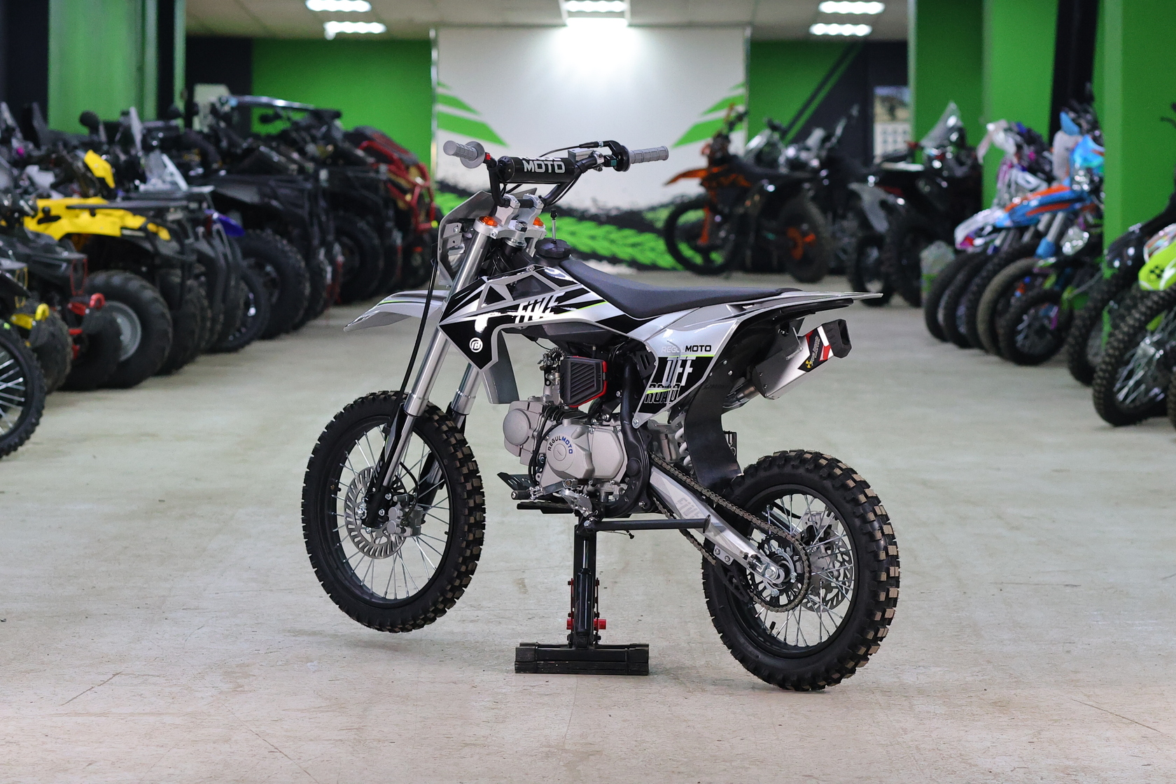 Питбайк Regulmoto FIVE EA (полуавтомат КПП) (Серый/ черный)-2